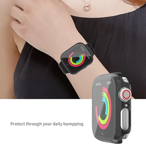 Miniatura 6 de Paquete de 12 fundas compatibles con Apple Watch de 1.575 pulgadas SE 3 SE 2 Series 6 5 4 SE con protector de pantalla de vidrio templado