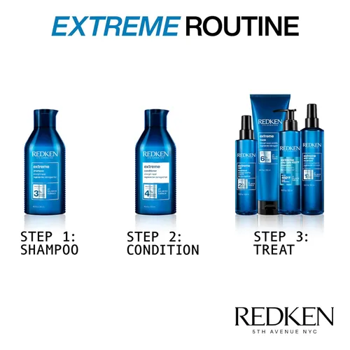 Miniatura 3 de Redken Extreme Shampoo & Conditioner Set For Damaged Hair - Strengthens Hair and Repairs Breakage, Infused With Proteins, 10.1 Fl Oz (Pack of 2)