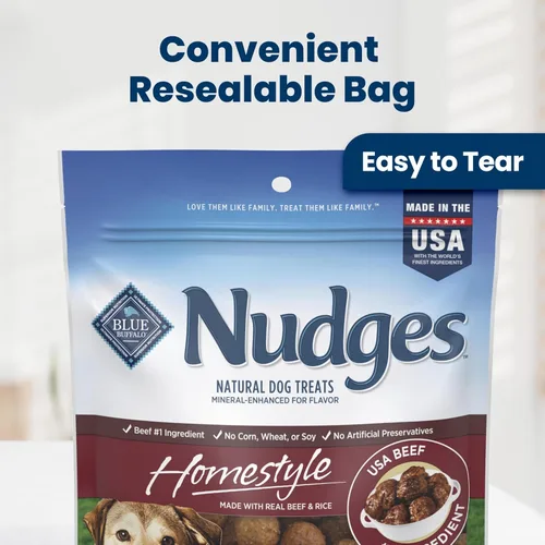 Miniatura 4 de Blue Buffalo Nudges Homestyle Natural, Golosinas Naturales para Perros con Carne y Arroz