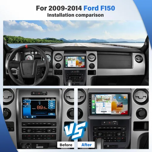 Miniatura 2 de Android 13 - Radio estéreo para automóvil de 9 pulgadas, HD Carplay, reproductor de radio GPS compatible con Ford F150 F-150 2009-2014 navegación