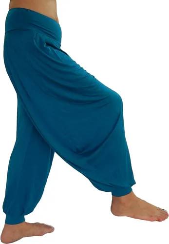 Miniatura 24 de Lovely Creations Pantalones holgados con cintura elástica y harem Aladdin para mujer