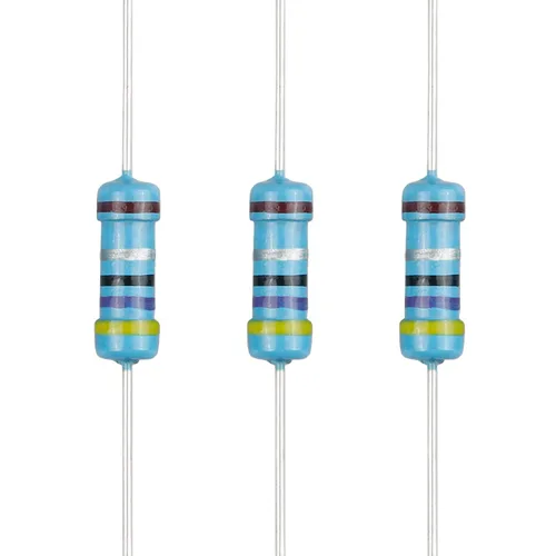 Miniatura 27 de 100 resistencias de 1 ohm 1/2 W (0.5 vatios) ±1% tolerancia de película metálica, resistencia fija de múltiples valores de resistencia opcional