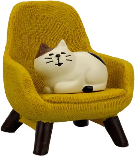 Miniatura 12 de Refintural Figuras de Gato en Miniatura con Sofá Pequeño - Figuras de Mini Gatos de Resina, Accesorios de Escritorio en Miniatura de Gatito - Regalo