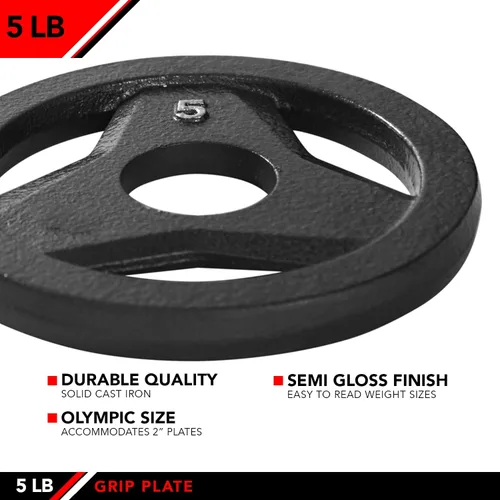 Miniatura 3 de JFIT Olympic 2 Inch Grip Plates and Bumper Plates for Barbell - Single Weights or Sets of 2 (Muliple Weights)