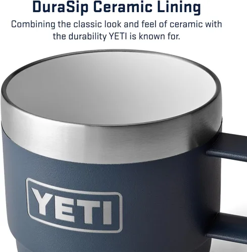 Miniatura 4 de YETI Rambler - Taza apilable de 6 oz, de acero inoxidable, aislada al vacío para espresso/café, paquete de 2 Azul marino
