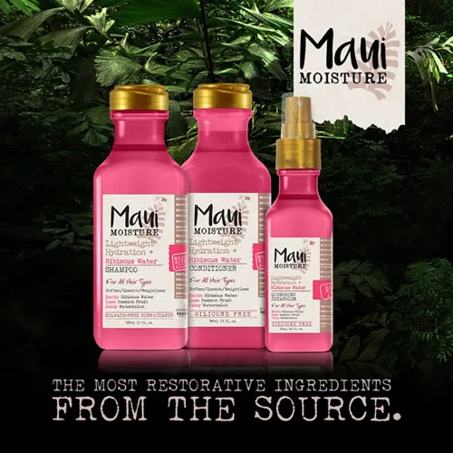 Miniatura 8 de Maui Moisture - Juego de champú y acondicionador de hidratación ligera + agua de hibisco + acondicionador, aloe vera nutritivo suaviza y calma