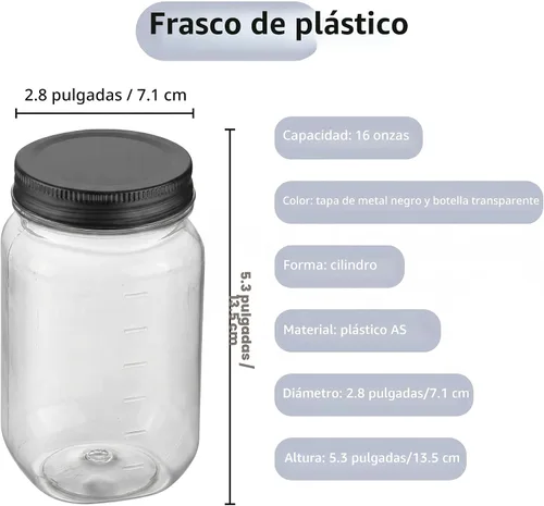 Miniatura 2 de Novelinks - Recipientes de plástico transparente (16 onzas)