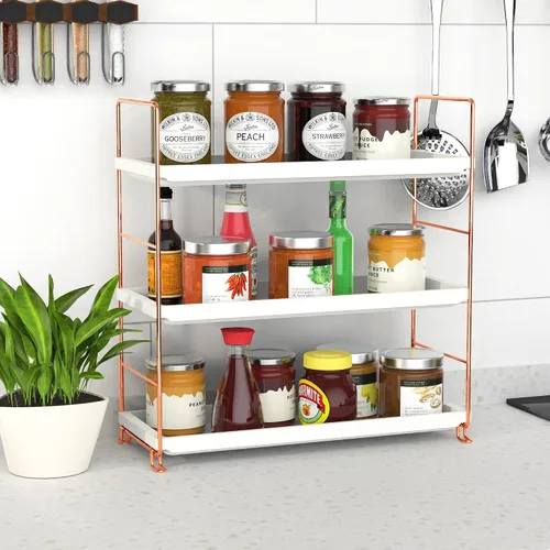 Miniatura 4 de FSyueyun Organizador de estante de maquillaje de 3 niveles, organizador de baño, encimera, organizador de perfume para cuidado de la piel de gran