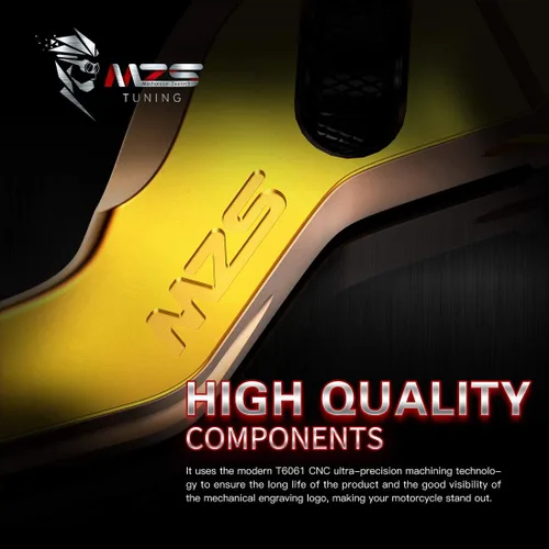 Miniatura 4 de MZS - Palancas de embrague y freno ajustables para motocicleta, color dorado, con mecanizado CNC, compatibles con Shadow Phantom Spirit 750