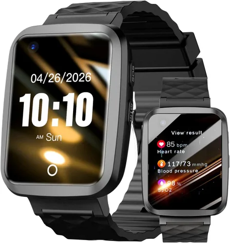 Miniatura 8 de Smart Watch for Seniors with Fall Detection -GPS Tracker with Video Call, SOS Button, Heart Rate & Step Counter, Alarm for Elderly Men & Women -No