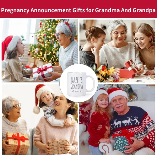 Miniatura 7 de Taza personalizada con texto en inglés "Promoted To Grandma 2023", regalos para la abuela por primera vez, anuncio de embarazo para abuela