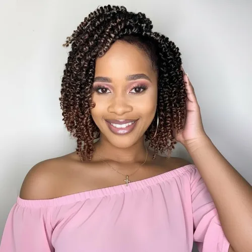 Miniatura 32 de Fulcrum Pelo de ganchillo Passion Twist de 8 pulgadas, 9 paquetes de cabello pretrenzado y prerrizado para mujeres negras (8 pulgadas