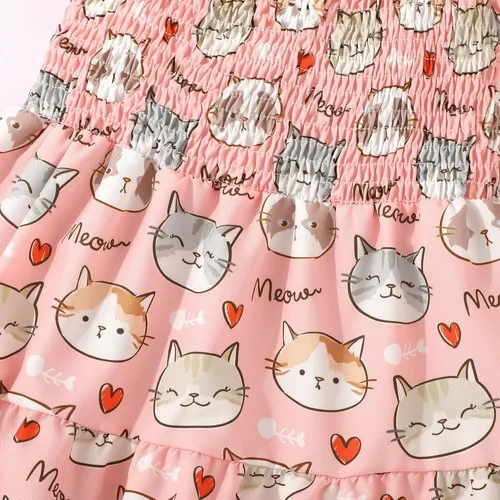 Miniatura 5 de Vestido de verano para niña pequeña, vestido de dinosaurio con volantes, cuello halter, sin mangas, con vuelo, vestido de tutú de playa casual
