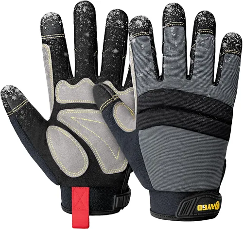 Miniatura 11 de KAYGO Guantes de trabajo para hombre, KG125M Guantes mecánicos de uso general para todo propósito, excelente agarre, resistentes, destreza mejorada