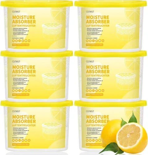 Miniatura 10 de CLEVAST Cajas absorbentes de humedad, paquete de 6, deshumidificador de 12 onzas para armario y baño, absorbente de humedad para armario
