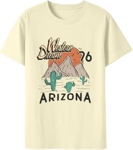 Miniatura 2 de Women Western Bison Tshirts Buffalo Printed Graphic Tee Cowgirls Vintage Casual Top Cowgirls Outfit Short Sleeve