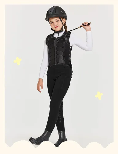 Miniatura 6 de FitsT4 - Pantalones de equitación con forro polar de invierno para niñas, de silicona, con bolsillos
