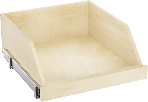 Miniatura 22 de ROOMTEC Organizador de gabinete extraíble con correderas de riel de extensión completa, estante extraíble de madera para armario de cocina