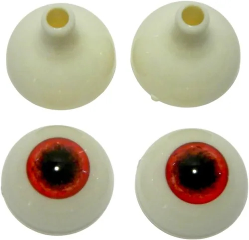 Miniatura 7 de Par de ojos realistas de acrílico redondo tamaño real para accesorios de Halloween, máscaras, muñecas o osos, 1.024 in (marrón claro)