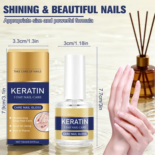 Miniatura 2 de 2 unidades de aceite de queratina para el cuidado de uñas, tratamiento hidratante para uñas fuertes y brillantes, aceite de cutícula de aloe vera