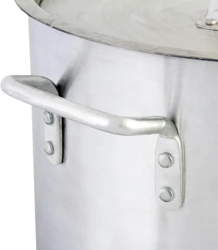 Miniatura 4 de TrueCraftware - Olla de aluminio resistente de 100 cuartos de galón con mango remachado de 0.236 in de grosor- Olla multiusos olla grande para Olla