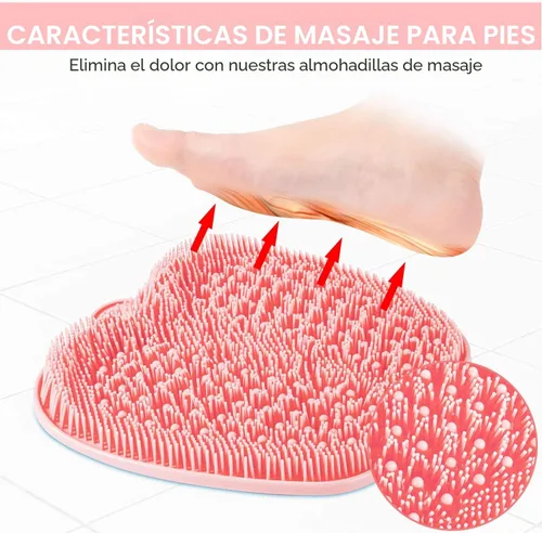 Miniatura 5 de BESKAR XL Esterilla grande para limpiar los pies en la ducha - Limpiador de pies para la ducha para eliminar callos y piel muerta, esterilla de Rosa
