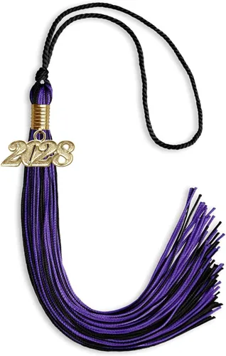 Miniatura 50 de Endea Graduation - Borla de doble color mixto con fecha dorada (negro/dorado antiguo, 2021)