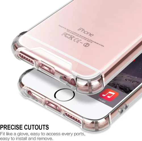 Miniatura 6 de Funda para iPhone 6, funda transparente para iPhone 6s, bonita funda antiarañazos, delgada, funda de TPU reforzada, absorción de golpes, funda