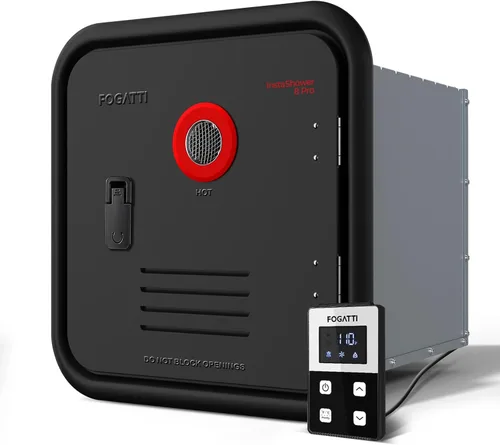 Miniatura 14 de FOGATTI - Calentador de agua sin tanque RV InstaShower 8 Plus, Gen 2, con puerta blanca de 15 x 15 pulgadas y control remoto, DC 12V, mejor