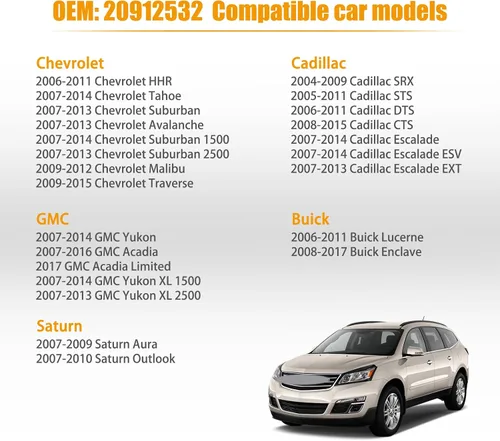 Miniatura 2 de Reemplaza el resorte de la puerta del depósito de combustible 20912532 con émbolo y funda para Chevrolet HHR Tahoe Suburban Malibu Traverse