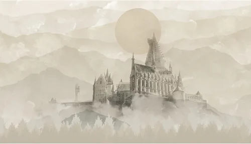 Miniatura 3 de RoomMates RMK12279M - Papel pintado adhesivo para pared, diseño de mural de Harry Potter Castillo de Hogwarts