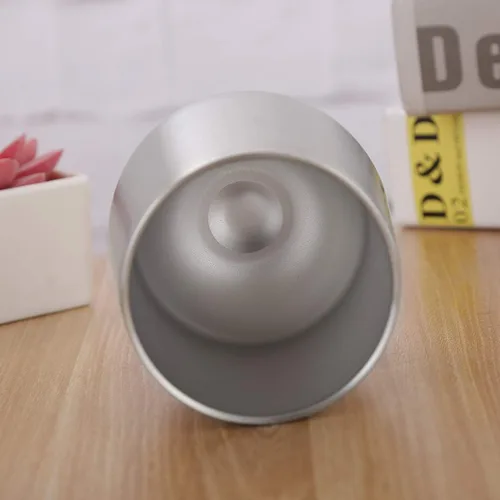 Miniatura 5 de Copas de vino de acero inoxidable, vaso aislado de doble pared con tapa para vino, café, bebidas, champán, cócteles (acero inoxidable)