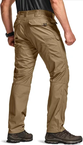 Miniatura 102 de CQR – Pantalones tácticos elásticos tipo cargo para hombre, resistentes al agua, de tela ripstop (antidesgarros), ligeros, ideales para uso diario