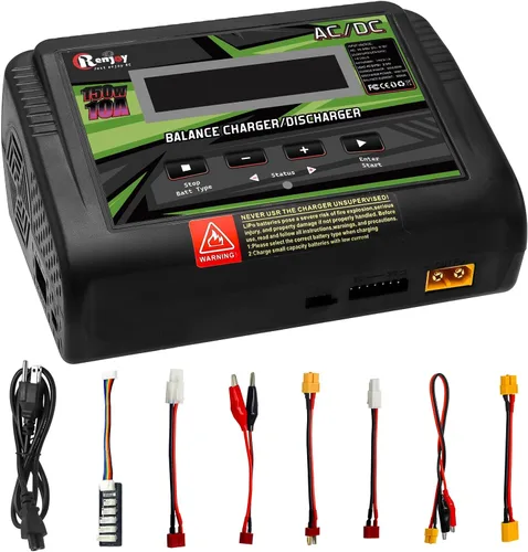 Lipo Cargador de batería, 1S-6S RC Cargador de coche 150W Lipo Cargador 10A Cargador de equilibrio Cargador de carga rápida Cargador inteligente