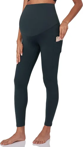 POSHDIVAH Leggings de maternidad con forro polar para mujer, sobre el vientre, embarazo, invierno, cálidos, yoga, entrenamiento, pantalones activos