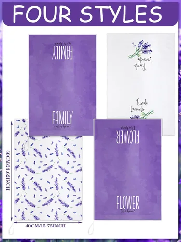 Miniatura 3 de Bencailor Juego de 4 toallas de cocina florales para cocina, juego de decoración de cocina de primavera para cocinar, hornear, asar a la parrilla