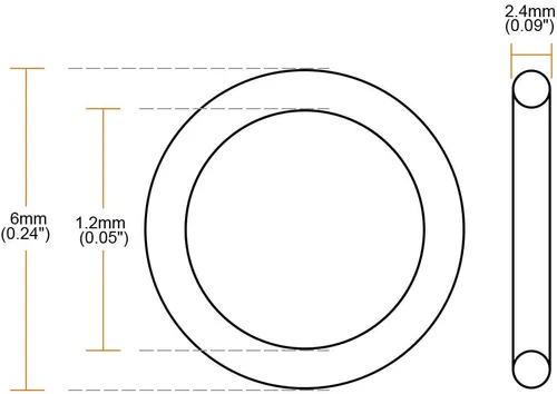 Miniatura 4 de uxcell Juntas tóricas de silicona, 0.236 in OD 0.047 in ID 0.094 in Ancho VMQ Junta de sello para válvulas de compresor reparación de tuberías