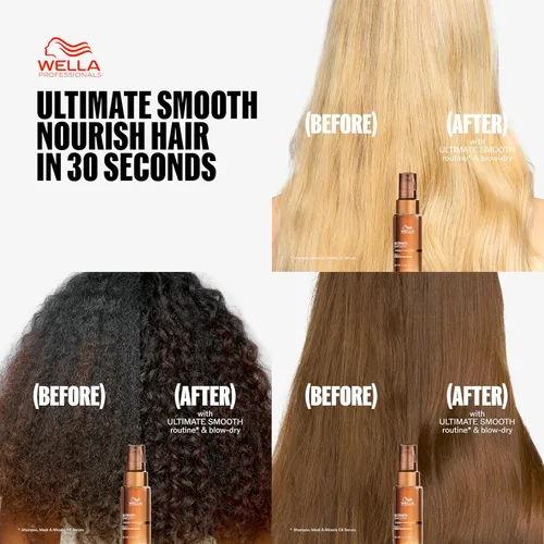 Miniatura 12 de Wella Professionals ULTIMATE SMOOTH Conditioner Treatment for Dry, Frizzy Hair Nourishes, Smooths & Adds a Silky Shine With Squalane & Omega 9