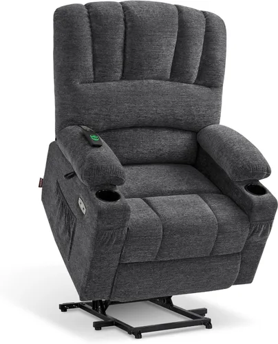 Miniatura 11 de MCombo Silla Reclinable Elevadora Eléctrica de Gran Tamaño para Ancianos, Silla Elevadora con Calor y Masaje, Reclinable Elevadora para Grandes