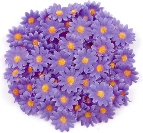 Miniatura 14 de 100 cabezas de girasol de seda de 1.969 in, 2 pulgadas, decoración de boda, corona de regalo, álbum de recortes, manualidades, fiesta, festival