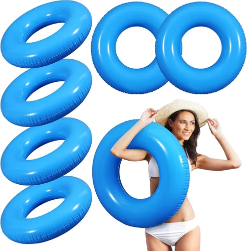 Miniatura 19 de JellyArch 6 piezas de flotadores inflables para piscina de 28 pulgadas, tubo de natación a granel para adultos, flotadores de piscina