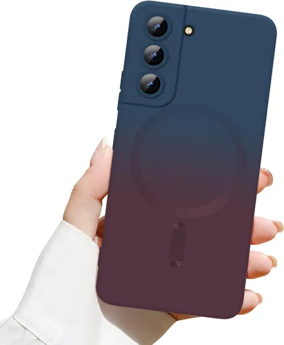 Miniatura 27 de Newseego Funda magnética para Samsung Galaxy S22 5G, funda de silicona líquida suave de lujo, antiarañazos, a prueba de golpes, protector completo
