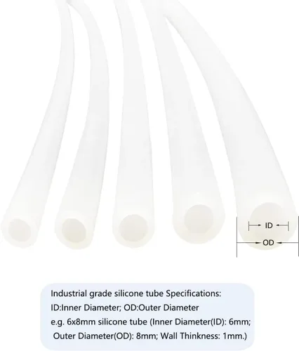 Miniatura 2 de Tubo de silicona, manguera flexible Hohitto de 0.236 in de diámetro interior x 0.315 in de diámetro exterior de 16.4 ft (aproximadamente 16.4 pies)
