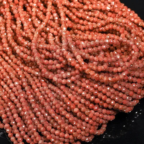 Miniatura 64 de 180 piezas 2mm Cuentas de piedras preciosas de turquesa africana natural facetada redonda suelta para hacer joyas