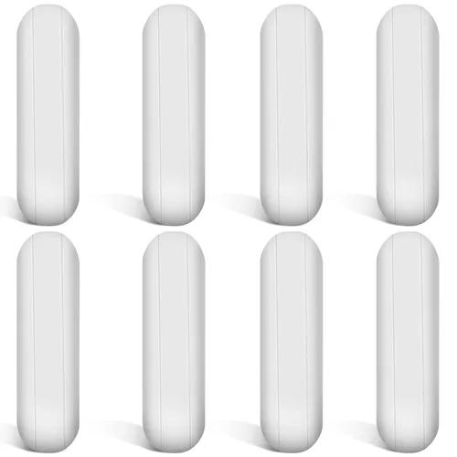 Miniatura 15 de Weewooday 80 piezas de barra agitadora magnética de mezclador PTFE, barra de agitación de placa de PTFE de acero inoxidable de color blanco