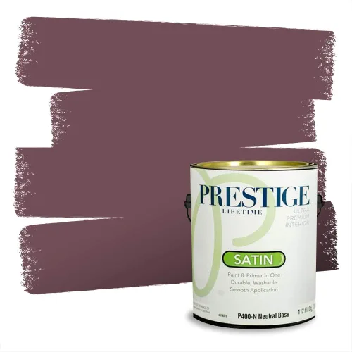 Miniatura 305 de Prestige Paints Pintura exterior e imprimación en uno, 1 galón, plano, coincidencia comparable de Valspar* Amber Rose*