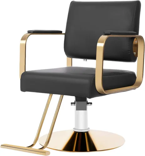 Silla de peluquería, silla de peluquería ajustable para spa, silla de peluquería giratoria de 360°, silla de peluquería multifunción con reposapiés