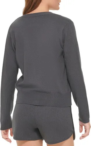 Miniatura 4 de Calvin Klein Suéter con botones y bolsillo frontal para mujer