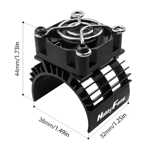 Miniatura 3 de Disipador de calor de motor RC con ventilador de enfriamiento de 5 V, apto para 540 550 3650 F540 3660 3670 Tamaño sin escobillas Motor Disipador