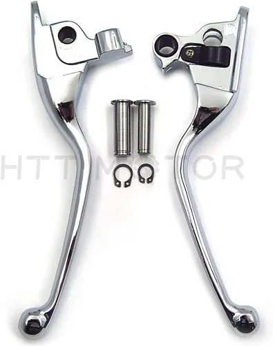 Miniatura 4 de MT241-026-CD Piezas de freno de mano de embrague cromado Compatible con modelos Harley 2008-2013 Touring y Trike 2014 y posteriores FLHR y FLHRC